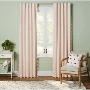 SET OF 2 42"W x 84"L Scallop Kids' Blackout Window Curtain Panel Pink-Pillowfort